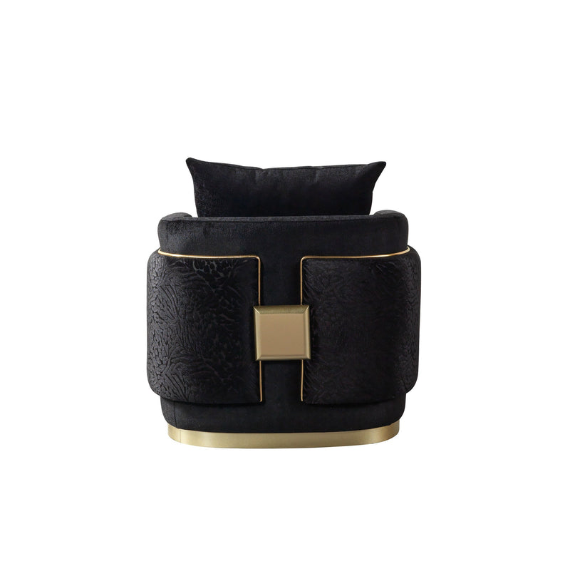 Carlina Black Velvet Chair - CARLINABK-CHAIR