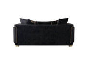 Carlina Black Velvet Sofa & Loveseat - CARLINABK-SL