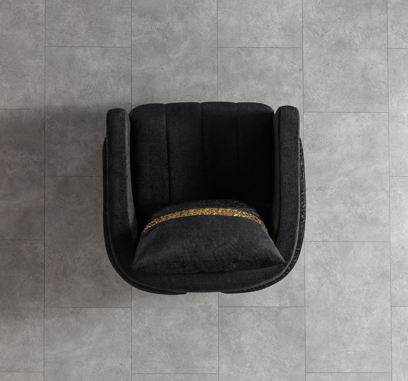 Carlina Black Velvet Sofa & Loveseat - CARLINABK-SL