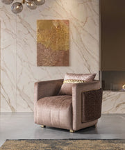 Carlina Coffee Velvet Chair - CARLINACOF-CHAIR