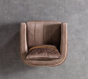 Carlina Coffee Velvet Chair - CARLINACOF-CHAIR