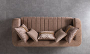Carlina Coffee Velvet Sofa - CARLINACOF-S