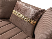 Carlina Coffee Velvet Sofa & Loveseat - CARLINACOF-SL
