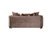 Carlina Coffee Velvet Sofa & Loveseat - CARLINACOF-SL