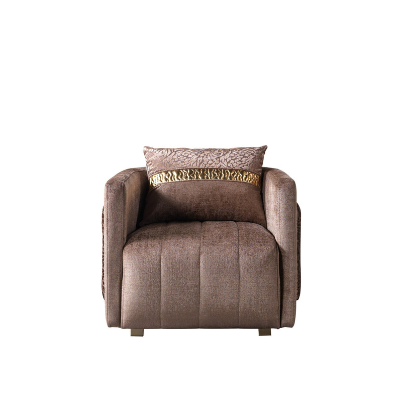 Carlina Coffee Velvet Sofa & Loveseat - CARLINACOF-SL
