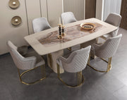 Carlina Ivory 7-Piece Dining Set - CARLINA DS-7PC