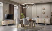 Carlina Ivory 7-Piece Dining Set - CARLINA DS-7PC