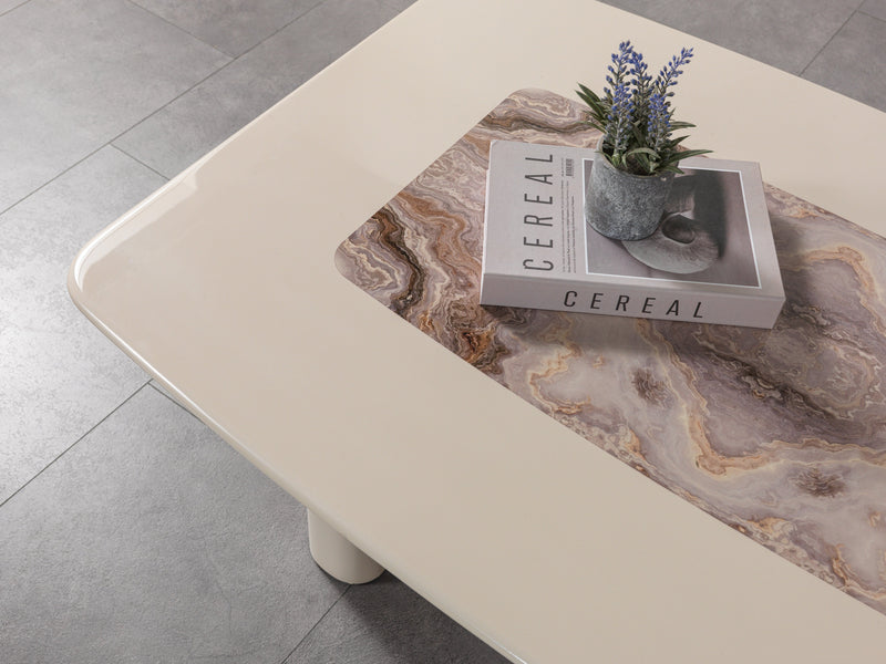 Carlina Ivory Coffee Table - CARLINA-COFFEE