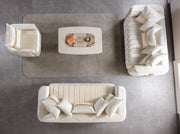 Carlina Ivory Velvet Chair - CARLINAIV-CHAIR
