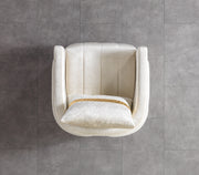 Carlina Ivory Velvet Chair - CARLINAIV-CHAIR