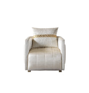 Carlina Ivory Velvet Sofa & Loveseat - CARLINAIV-SL