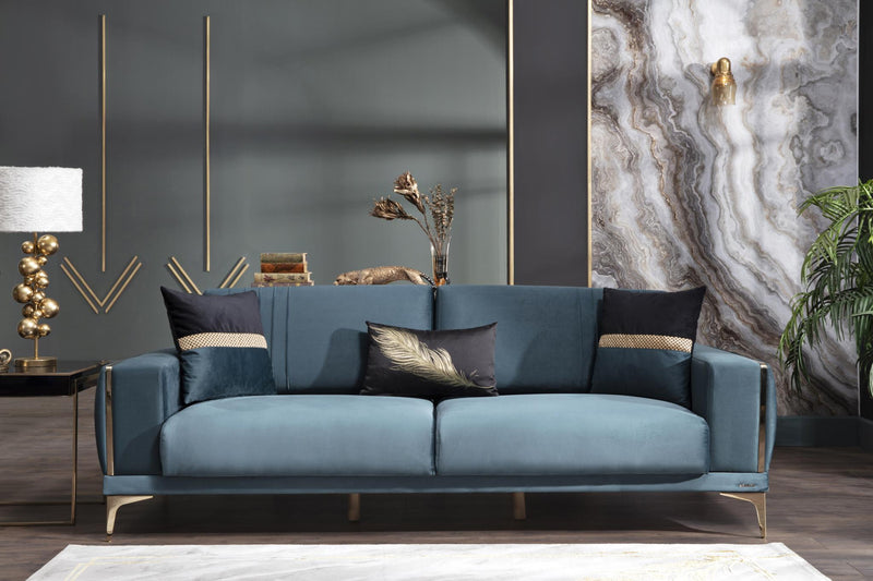 Carlino 3 Seat Sleeper (Napoly E.Green) 4 Pieces - Lara FurnitureSleeper Sofa
