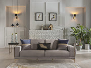 Carlino 3 Seat Sleeper (Napoly Grey) 2 Pieces - Lara FurnitureSleeper Sofa