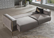 Carlino 3 Seat Sleeper (Napoly Grey) 2 Pieces - Lara FurnitureSleeper Sofa