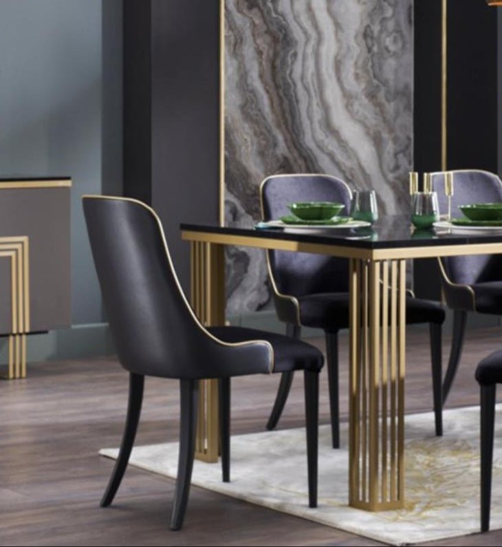 Carlino 6154 Dining Chair 2 Piece (Duca Black) - Lara FurnitureDining Chair