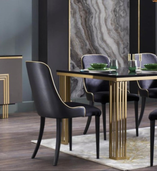 Carlino 6154 Dining Chair 2 Piece (Duca Black) - Gate FurnitureDining Chair