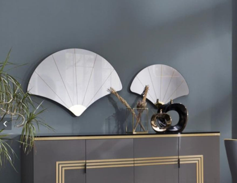 Carlino Console (Prada Grey/ Carlino Mrb) 8 Pieces - Lara FurnitureCabinet