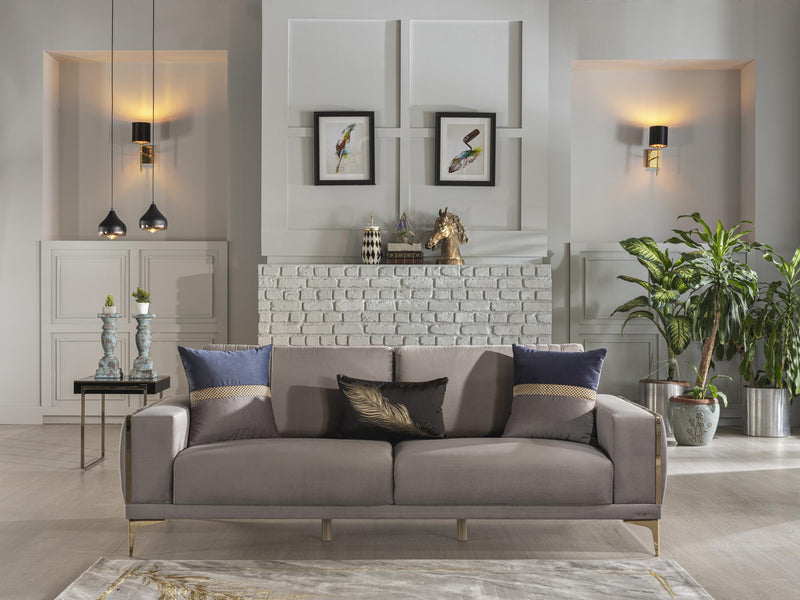 Carlino Love Seat (Napoly Grey) 4 Pieces - 11CRN2D0P20200018