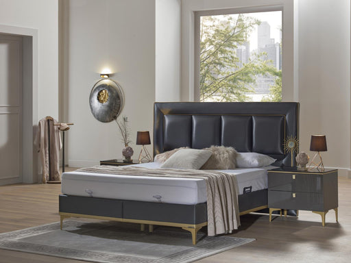 Carlino Nightstand (Prada Grey/ Carlino Mrb) 2 Pieces - Gate FurnitureNightstand