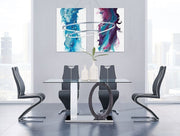 Carlislie Grey Dining Room Set - Lara FurnitureDining Room Set