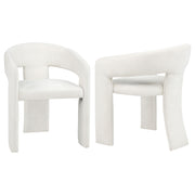 Carlow Upholstered Dining Arm Chair White (Set of 2) - 193813WHT
