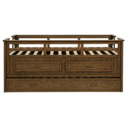 Carlsbad Wood Twin Captains Bed With Trundle Medium Brown - 400716T