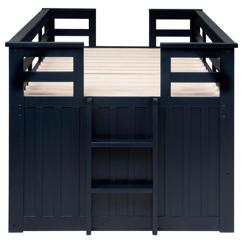 Carlsbad Wood Twin Captains Bed With Trundle Navy Blue - 401980T