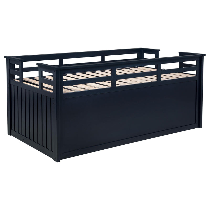 Carlsbad Wood Twin Captains Bed With Trundle Navy Blue - 401980T