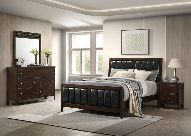 Carlton 4-piece Eastern King Bedroom Set Cappuccino - 202091KE-S4