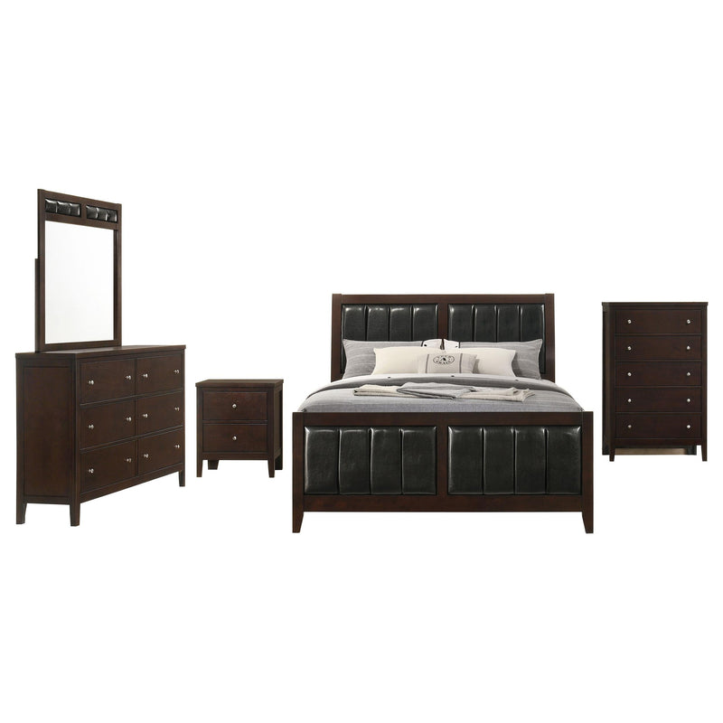 Carlton 5-piece California King Bedroom Set Cappuccino - 202091KW-S5