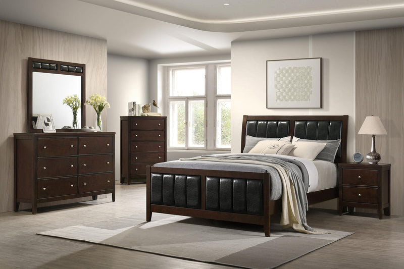 Carlton 5-piece Eastern King Bedroom Set Cappuccino - 202091KE-S5