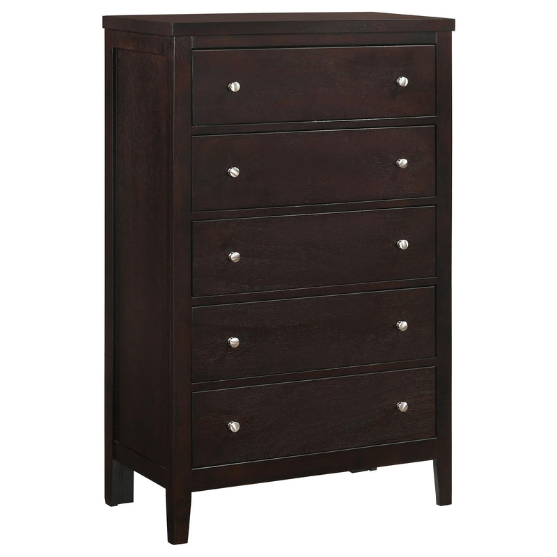 Carlton 5-piece Eastern King Bedroom Set Cappuccino - 202091KE-S5