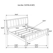 Carlton 5-piece Eastern King Bedroom Set Cappuccino - 202091KE-S5