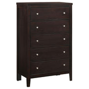 Carlton 5-piece Full Bedroom Set Cappuccino - 202091F-S5