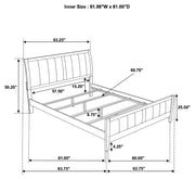 Carlton 5-piece Queen Bedroom Set Cappuccino - 202091Q-S5