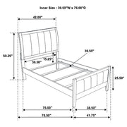 Carlton 5-piece Twin Bedroom Set Cappuccino - 202091T-S5
