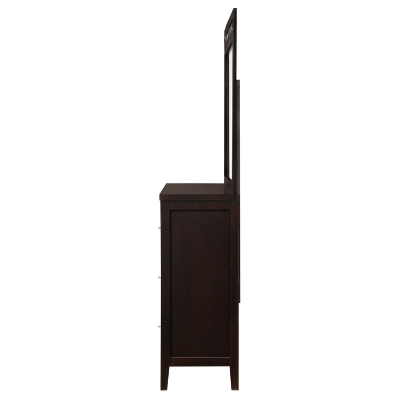 Carlton 6-drawer Dresser with Mirror Cappuccino - 202093M