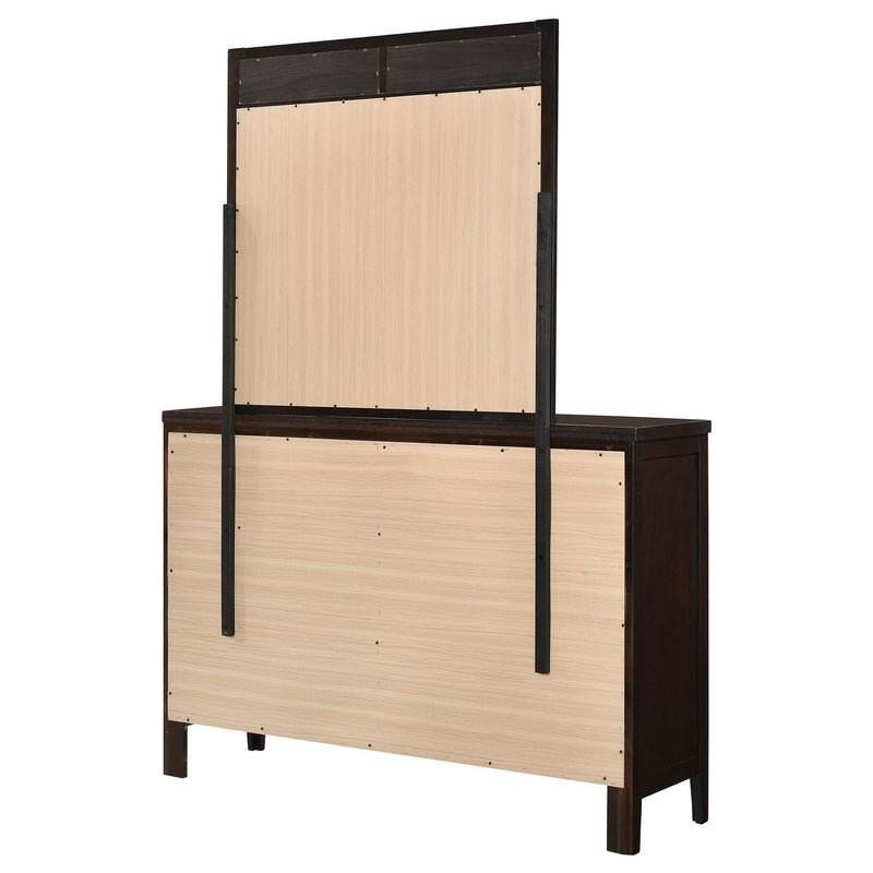 Carlton 6-drawer Dresser with Mirror Cappuccino - 202093M