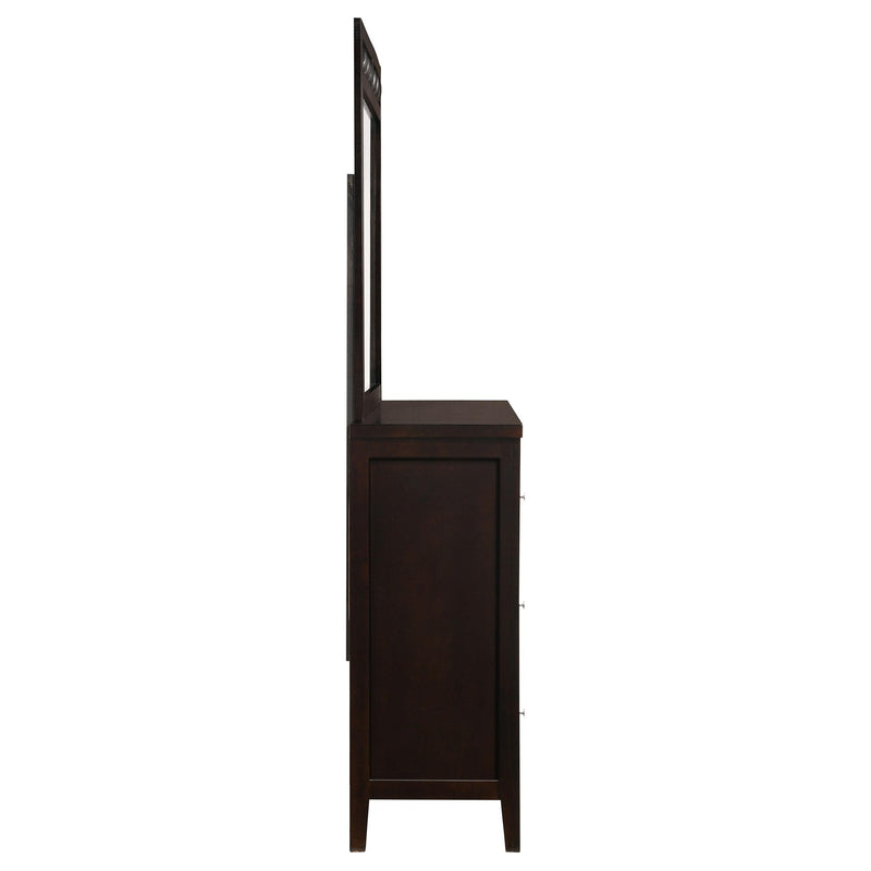 Carlton 6-drawer Dresser with Mirror Cappuccino - 202093M