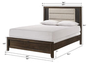 Carlton Brown King Panel Bed - Lara FurnitureKing Bed