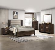 Carlton Brown Queen Panel Bed - Lara FurnitureQueen Bed