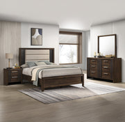 Carlton Brown Upholstered Panel Bedroom Set - Lara FurnitureBedroom Set