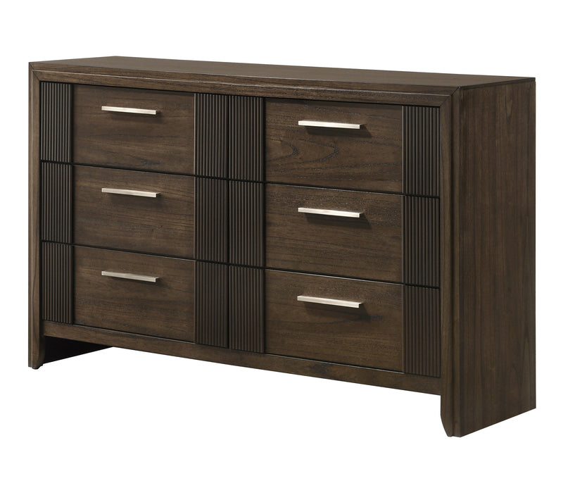 Carlton Brown Upholstered Panel Bedroom Set - Lara FurnitureBedroom Set