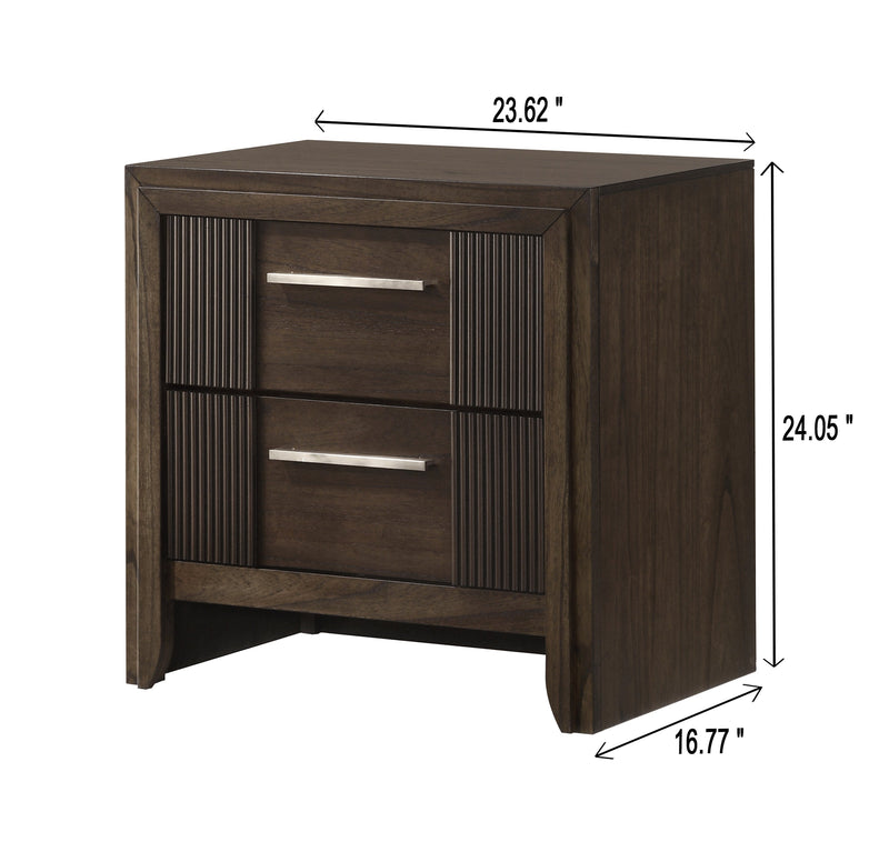Carlton Brown Upholstered Panel Bedroom Set - Lara FurnitureBedroom Set