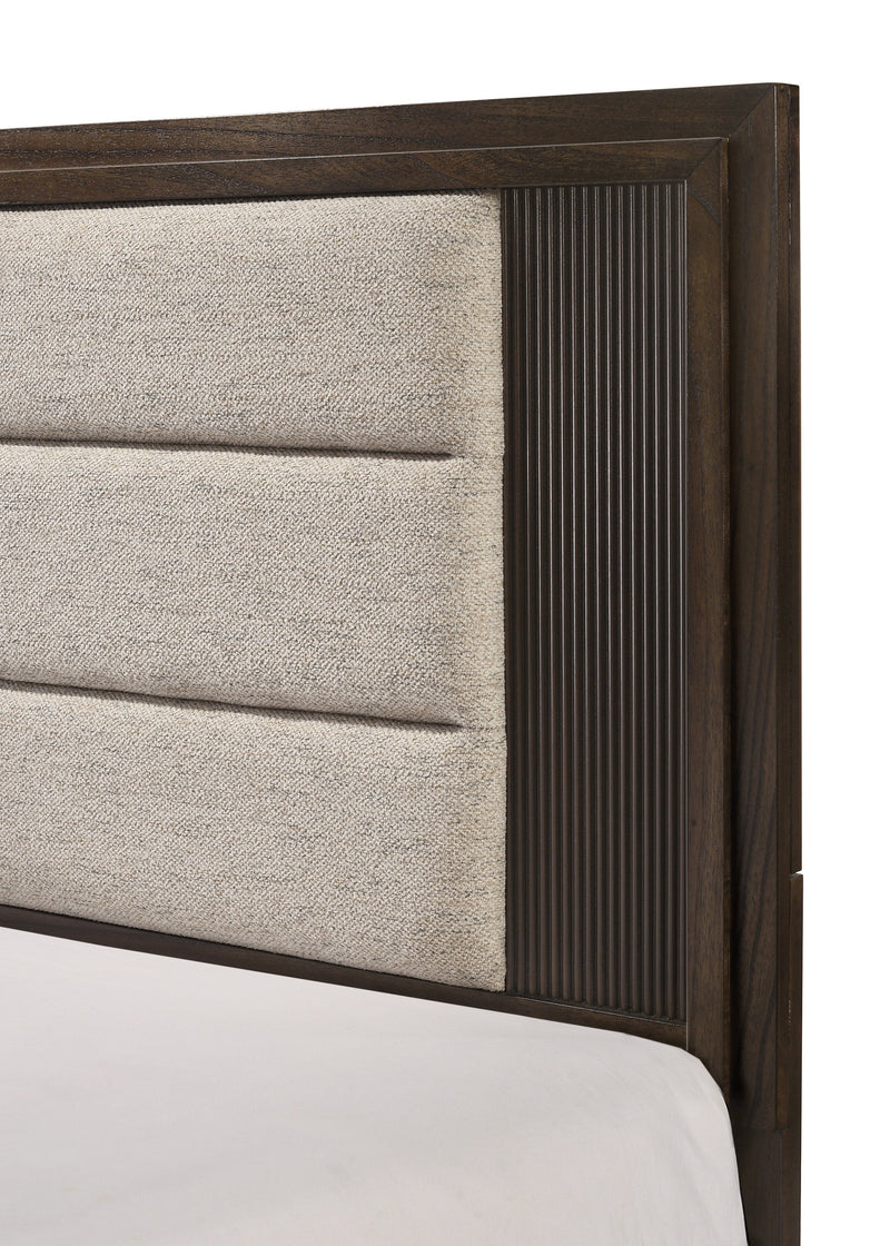 Carlton Brown Upholstered Panel Bedroom Set - Lara FurnitureBedroom Set