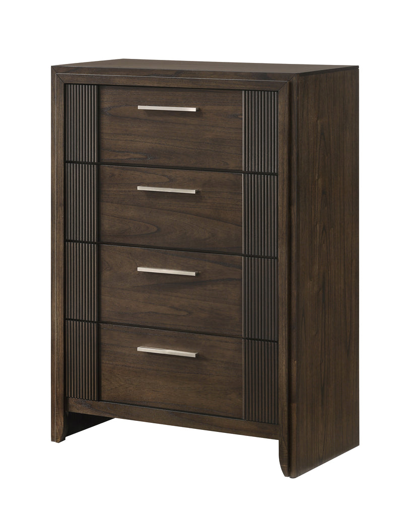 Carlton Brown Upholstered Panel Bedroom Set - Lara FurnitureBedroom Set