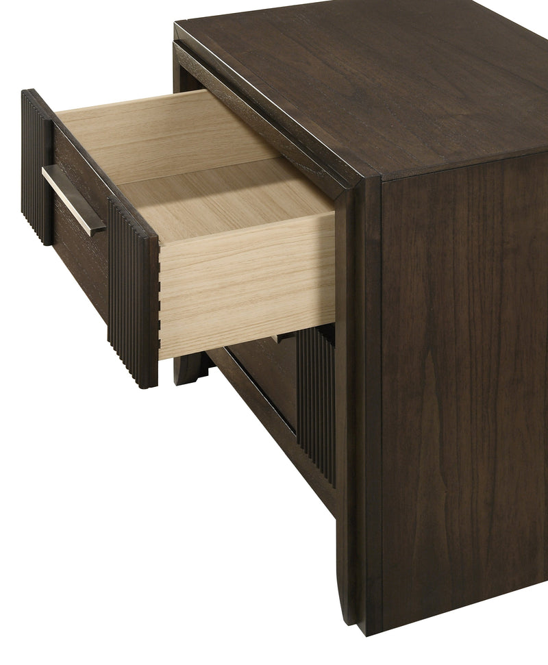 Carlton Brown Upholstered Panel Bedroom Set - Lara FurnitureBedroom Set