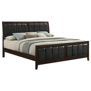 Carlton Wood Eastern King Panel Bed Cappuccino - 202091KE