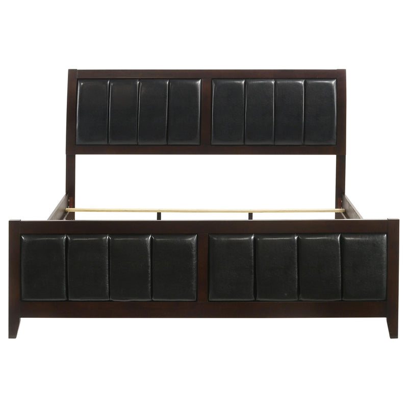 Carlton Wood Eastern King Panel Bed Cappuccino - 202091KE