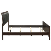 Carlton Wood Eastern King Panel Bed Cappuccino - 202091KE